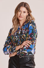 Chloe Floral Silk Top - Exploded Floral