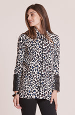 Cotton Cashmere Cheetah Tunic - Black White Cheetah