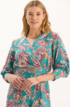 Jules Silk Teal Paisley Wrap Dress - Teal Paisley