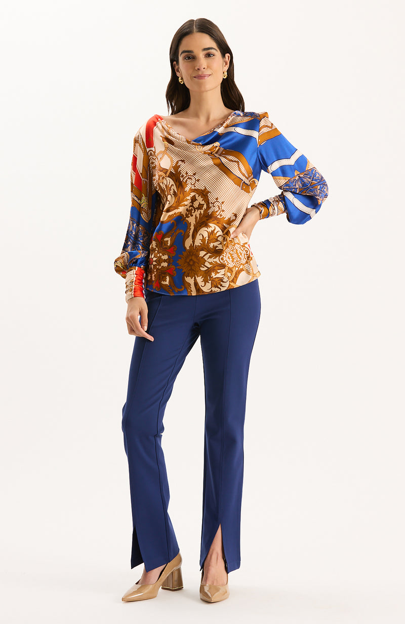 Olivia Silk Status Blouse - Equestrian Status