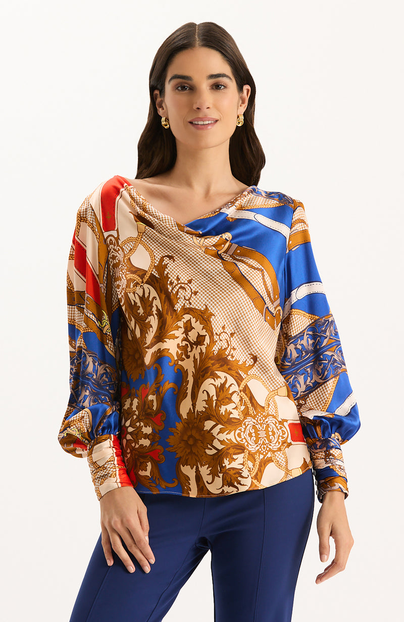 Olivia Silk Status Blouse - Equestrian Status