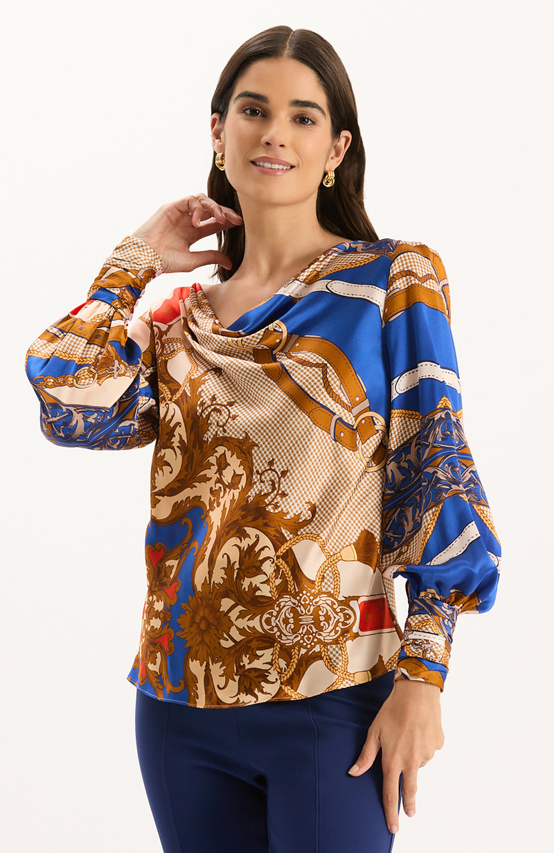 Olivia Silk Status Blouse - Equestrian Status