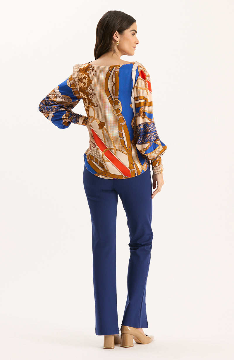 Olivia Silk Status Blouse - Equestrian Status