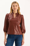 Penny Vegan Leather Topper - Cherry Mahogany
