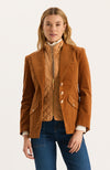 Goldie Corduroy Jacket - Leather Brown
