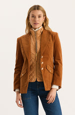 Goldie Corduroy Jacket - Leather Brown