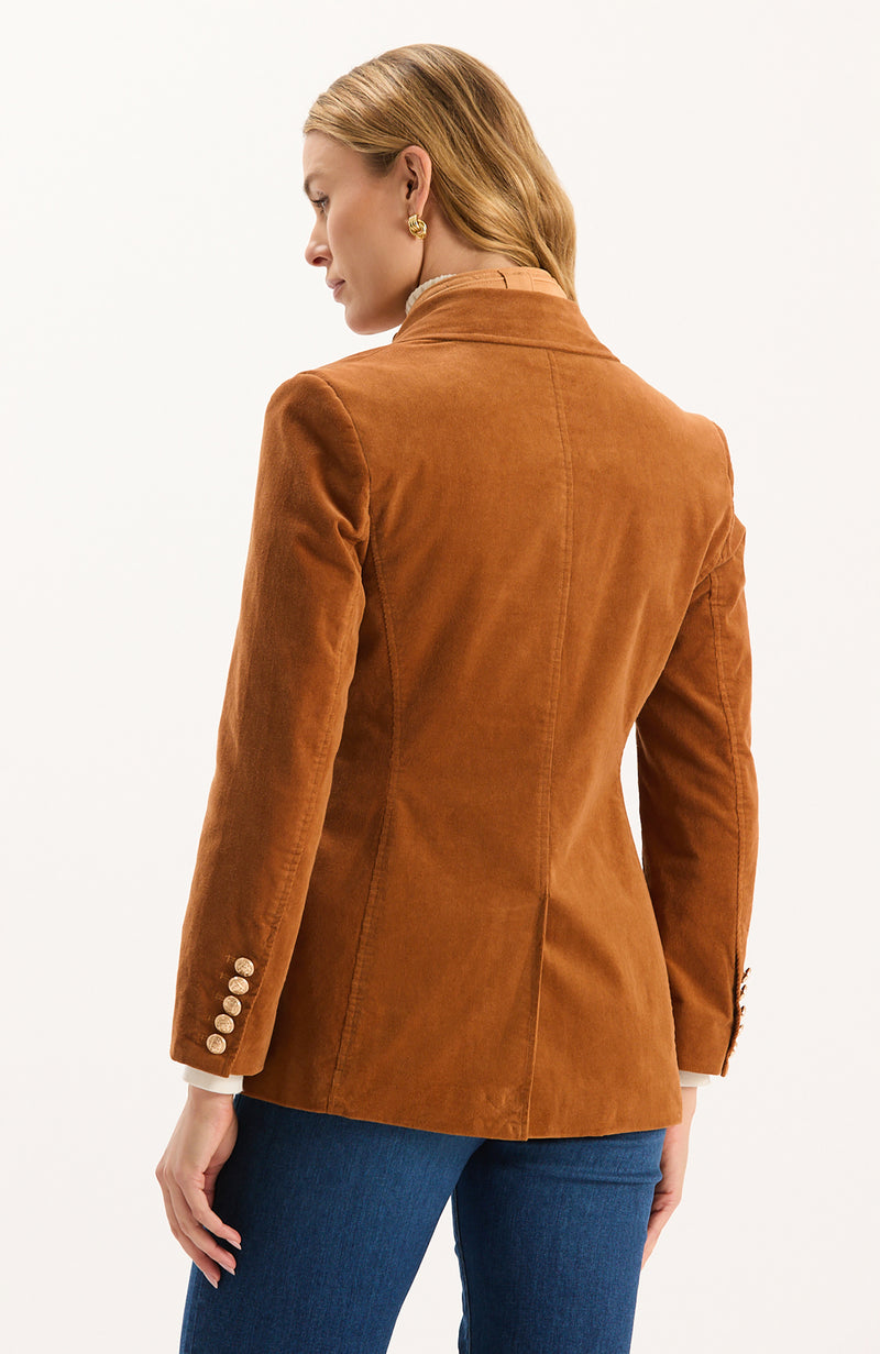 Goldie Corduroy Jacket - Leather Brown