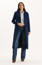 Middleton Long Coat - Mid Navy