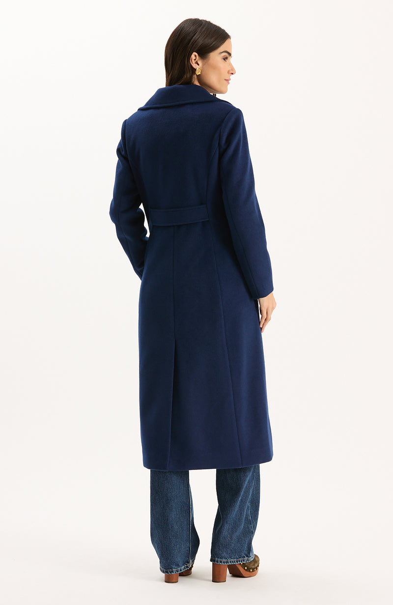 Middleton Long Coat - Mid Navy