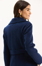 Middleton Long Coat - Mid Navy