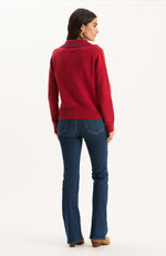 Tess Horsebit Pullover Sweater - Vermillion