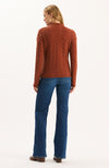 Gracie Cashmere Basketweave Sweater - Chestnut