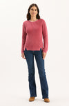 Mineral Wash Crew Neck Sweater - Vermillion