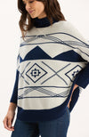 Alpine Capelet - Navy Geo