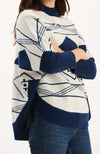 Alpine Capelet - Navy Geo