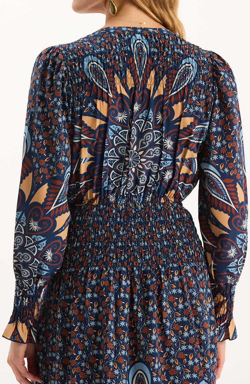Posie Silk Sunflower Burst Dress - Sunflower Burst