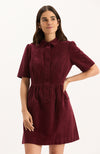 Mitzi Pinwale Corduroy Dress - Tawny Port
