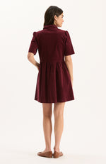 Mitzi Pinwale Corduroy Dress - Tawny Port