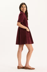 Mitzi Pinwale Corduroy Dress - Tawny Port
