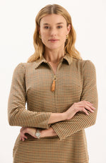 Ella Knit Dress - Houndstooth