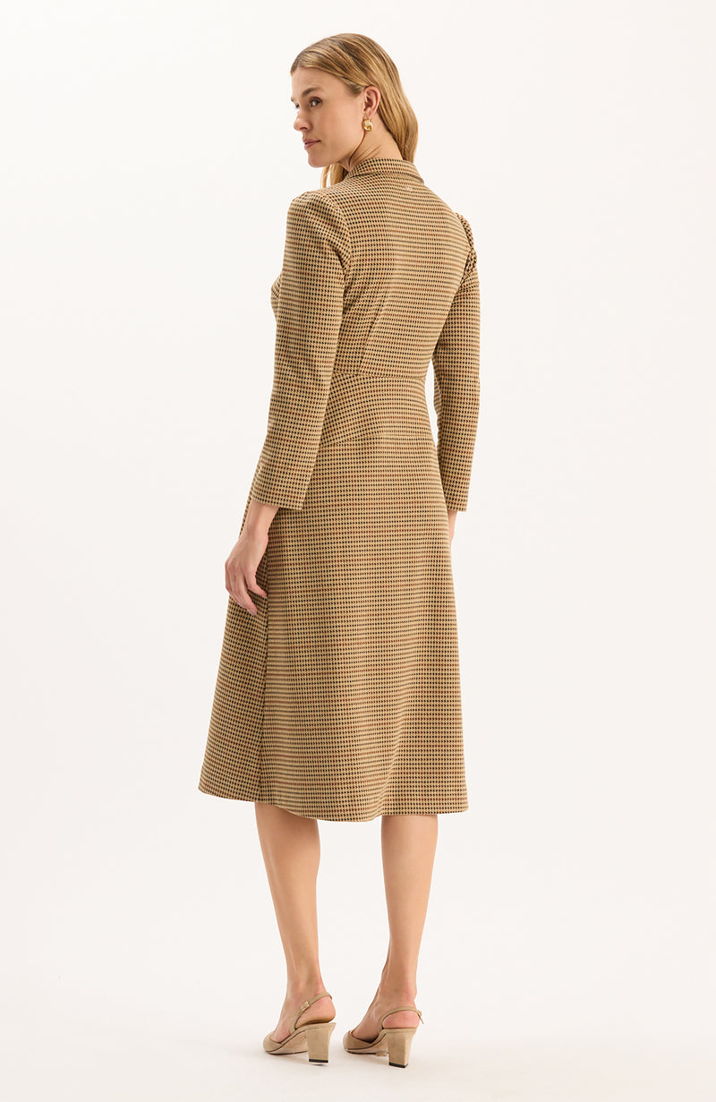 Ella Knit Dress - Houndstooth