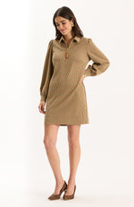 Melanie Knit Dress - Houndstooth