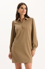 Melanie Knit Dress - Houndstooth