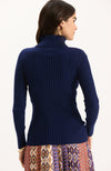 Cotton Cashmere Turtleneck - Mid Navy