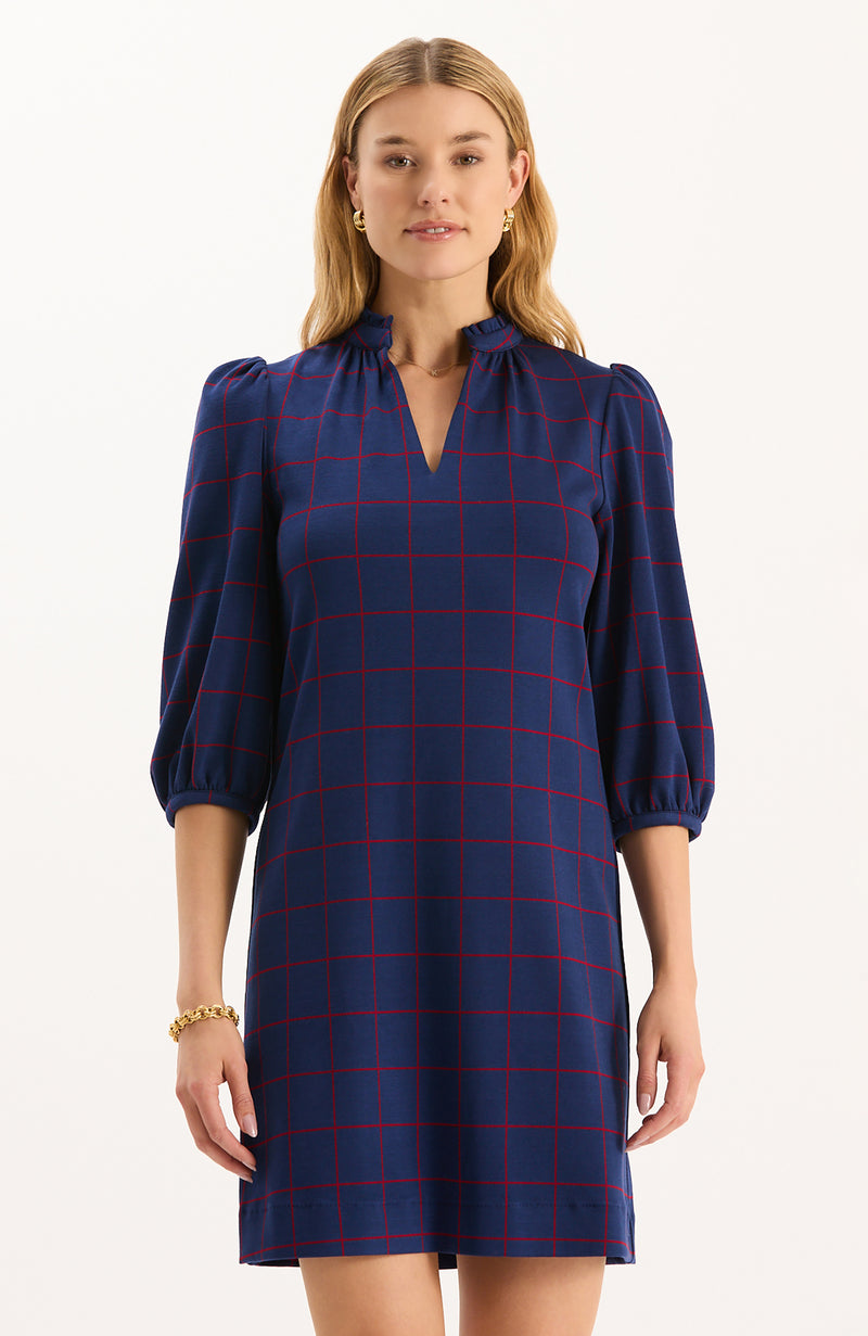 Sherri Knit Dress - Navy Vermillion