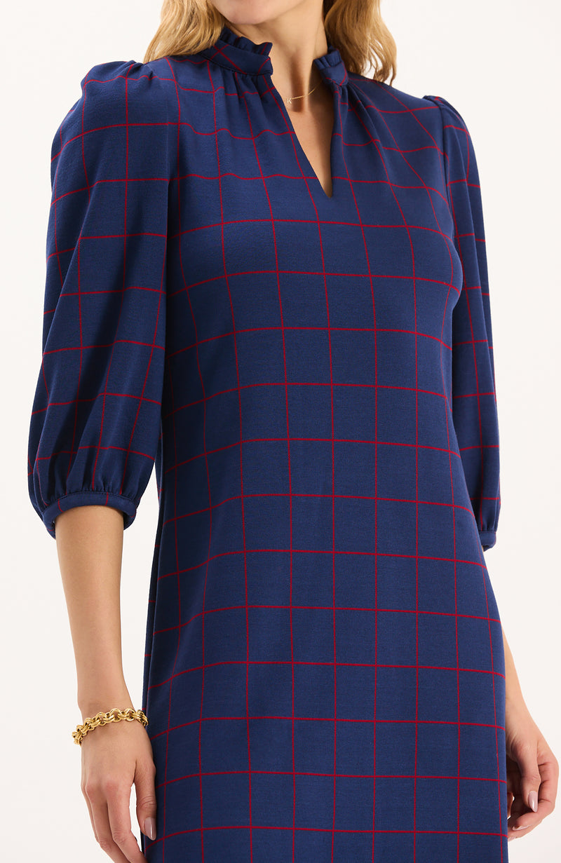 Sherri Knit Dress - Navy Vermillion