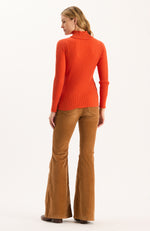Cotton Cashmere Turtleneck - Bittersweet