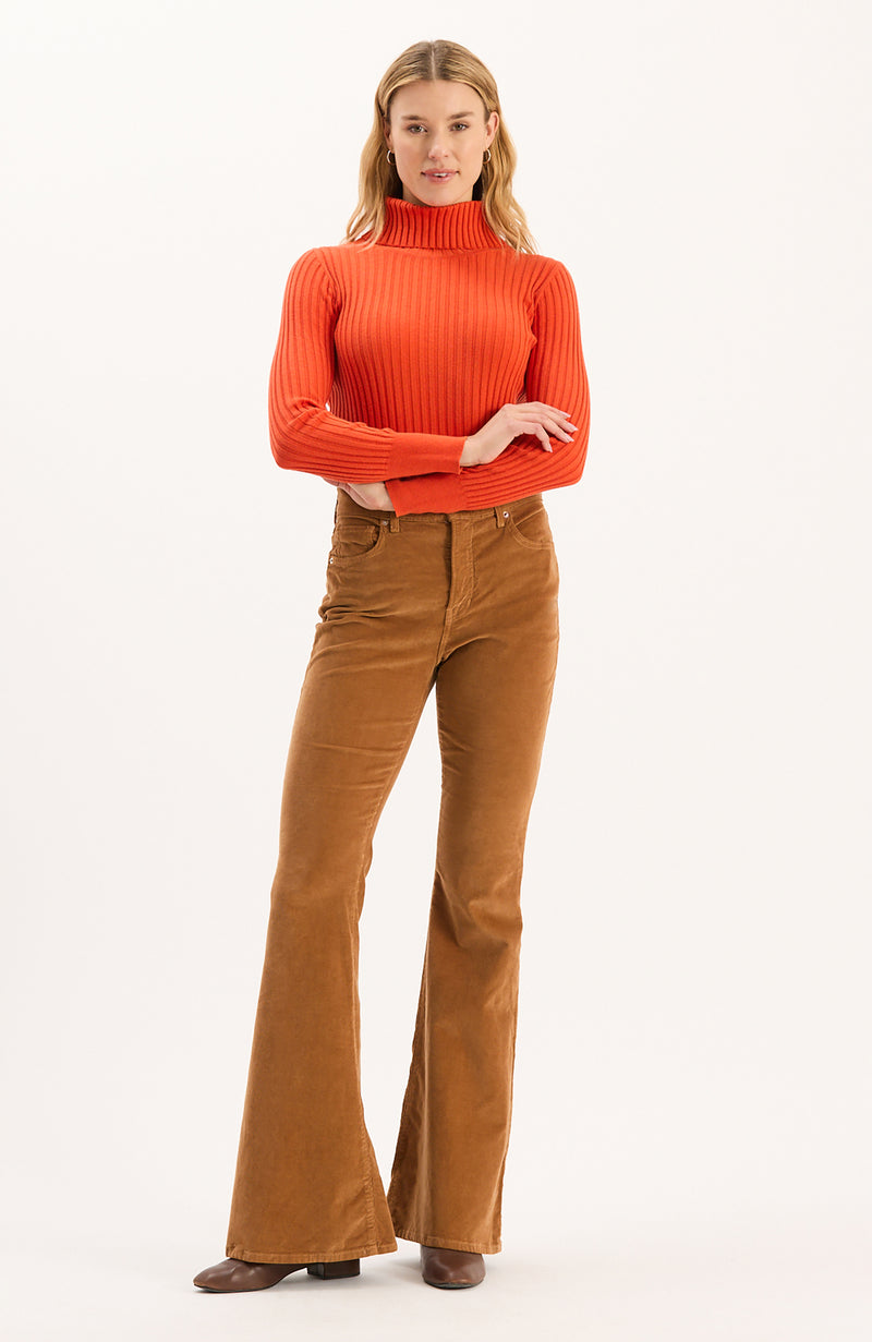 Cotton Cashmere Turtleneck - Bittersweet