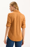 Addison Faux Suede Shirt - Leather Brown