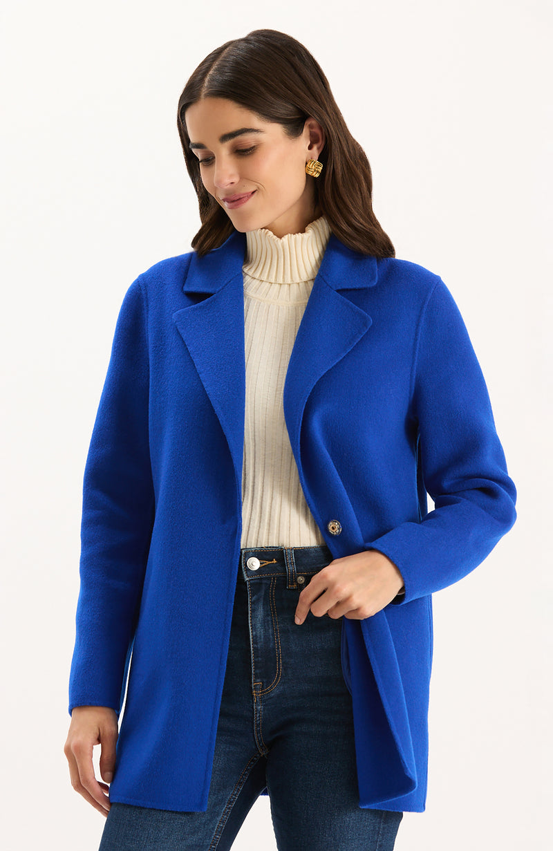 Shannon Car Coat - Banner Blue