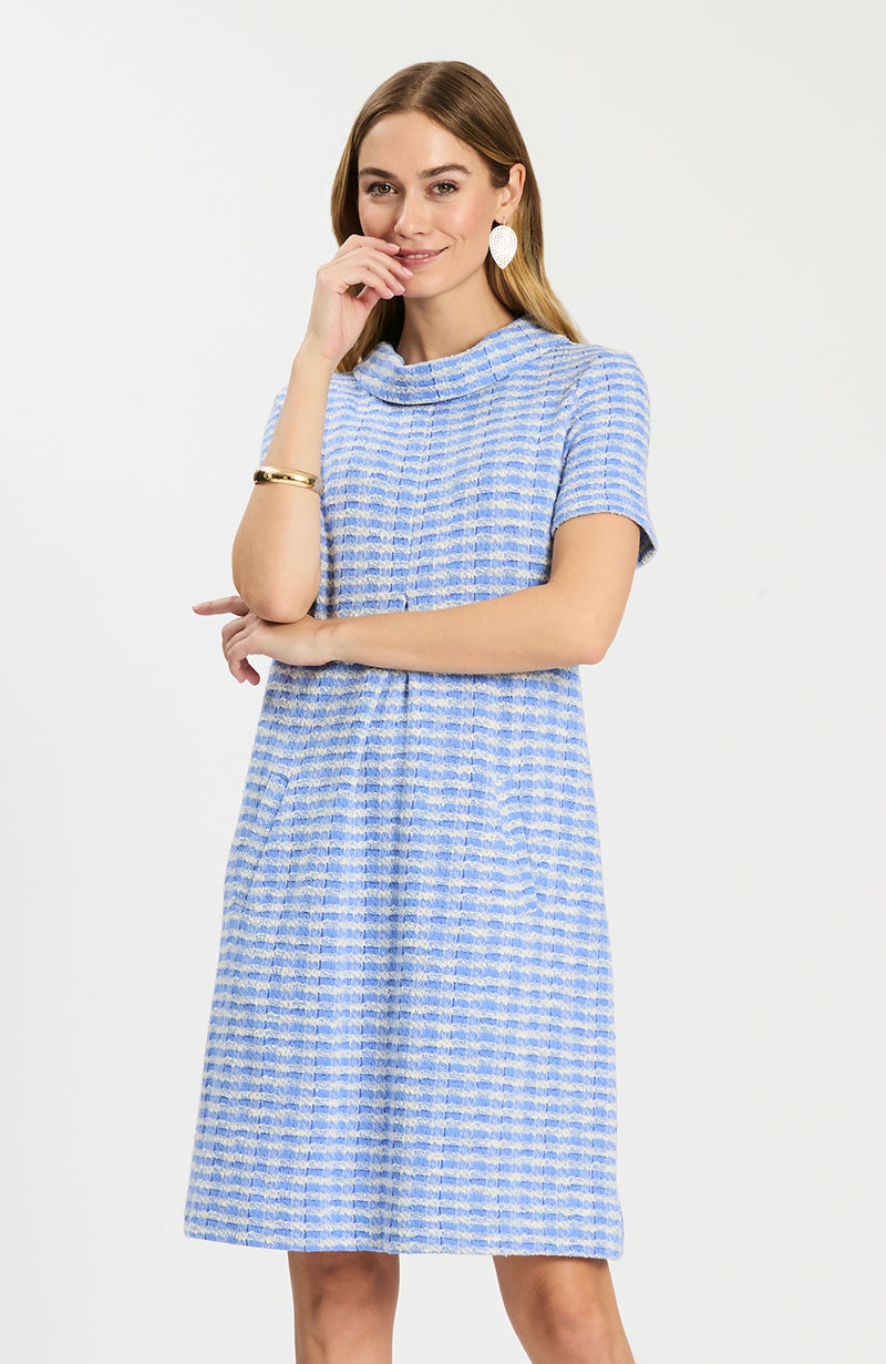 Kristen Knit Dress - Vista Blue White S / Vista Blue White Kristen Knit Dress - Vista Blue White S / Vista Blue White