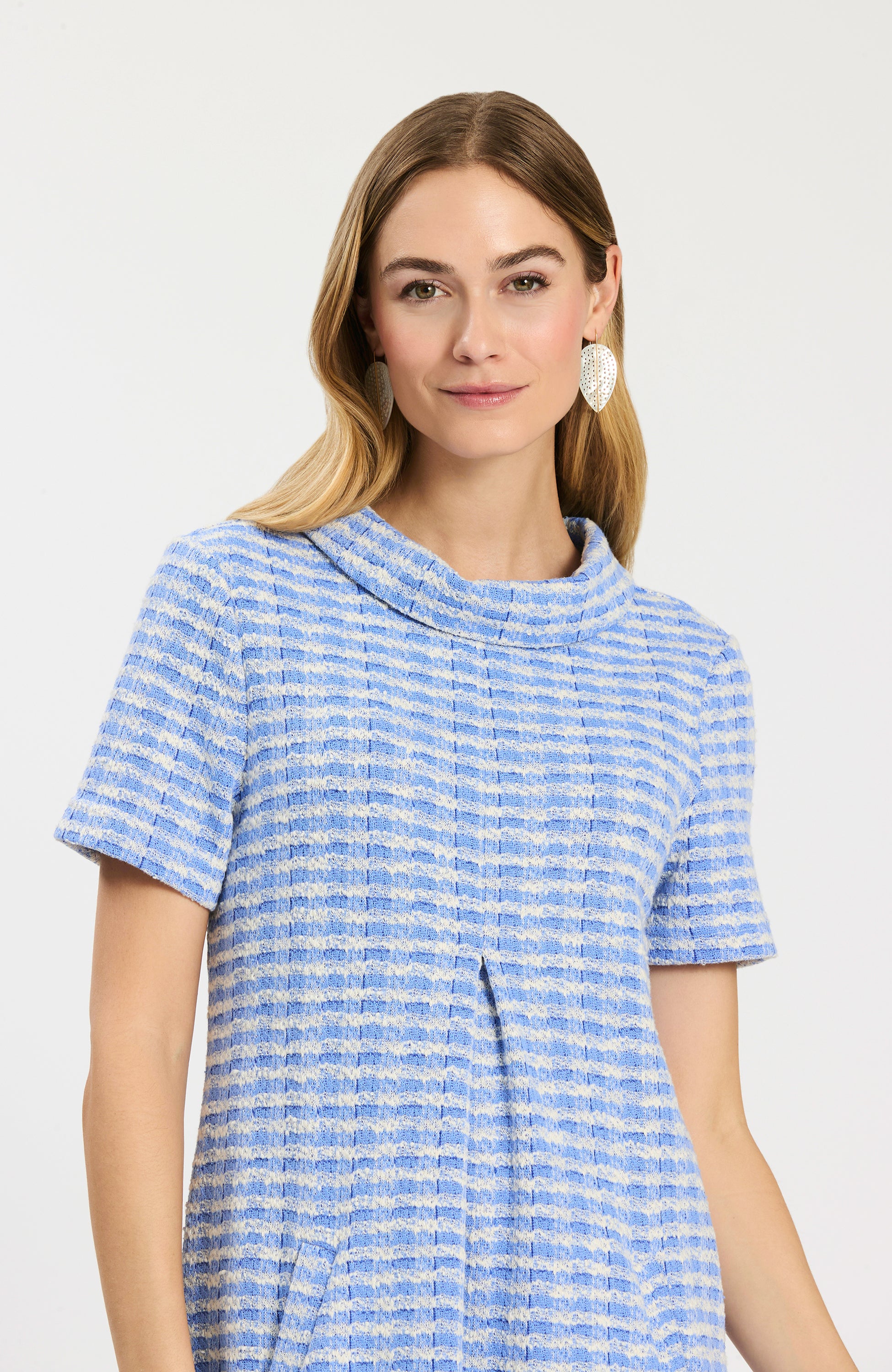 Kristen Knit Dress - Vista Blue White S / Vista Blue White Kristen Knit Dress - Vista Blue White S / Vista Blue White