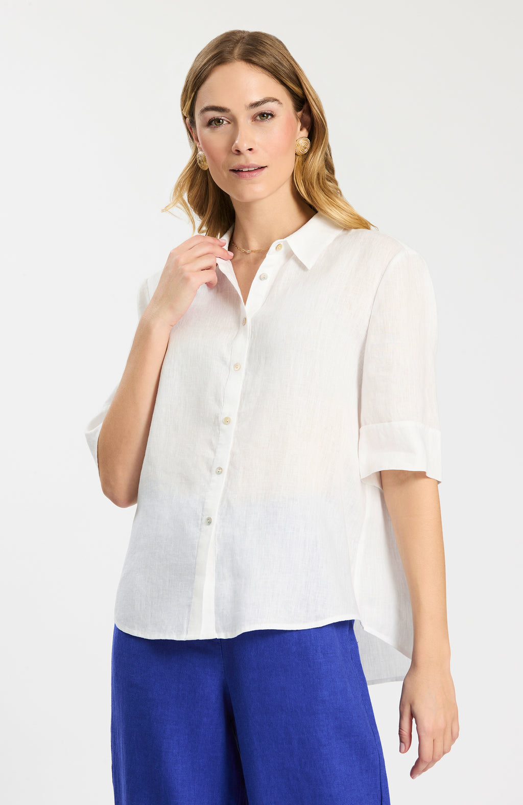 nhoj JOHN シャツ litmus Tommy Linen Shirt - White – tyler böe
