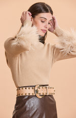 Cotton Cashmere Fur Sweater - Sable