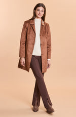 Jordan Faux Suede Jacket - Saddle