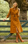 Beth Pinwale Corduroy Midi Dress - Leather Brown