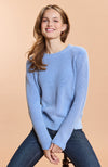 Mineral Wash Shaker Sweater - Wedgewood