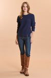 Mineral Wash Shaker Sweater - Navy