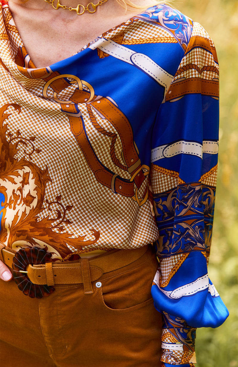 Olivia Silk Status Blouse - Equestrian Status