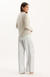Gracie Cashmere Basketweave Sweater - Silver
