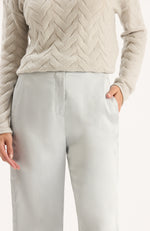 Kathy Charmeuse Pant - Silver