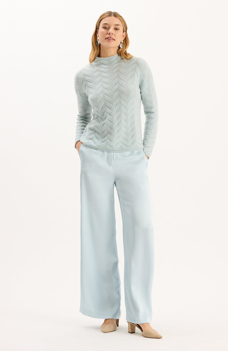 Kathy Charmeuse Pant - Above the Clouds