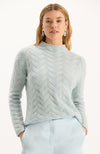 Gracie Cashmere Basketweave Sweater - Above the Clouds