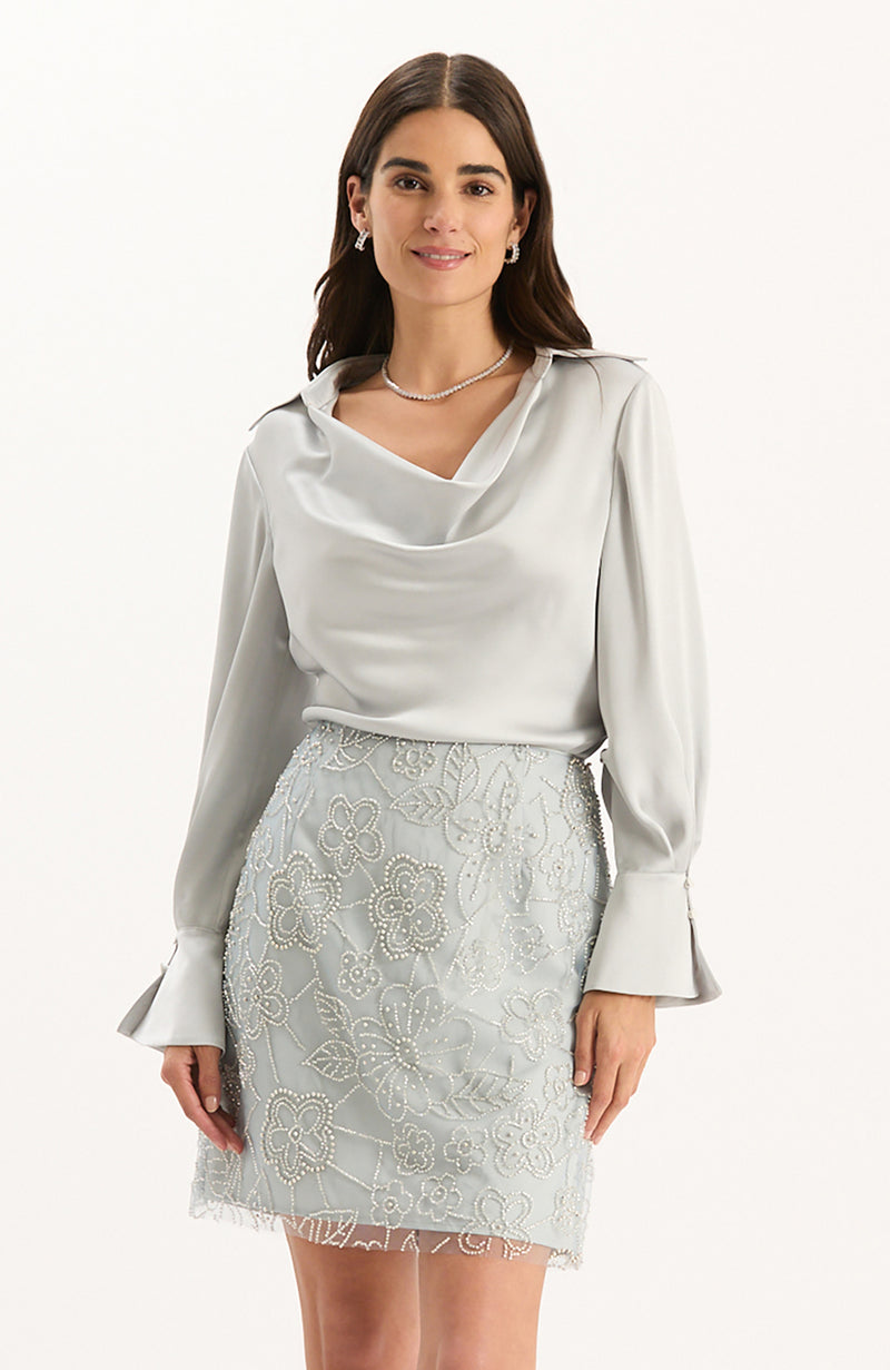 Crystal Beaded Skirt - Above the Clouds