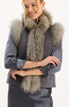 Foxy Fur Vest - Gun Metal