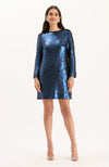 Daphne Paillettes Dress - Mid Navy